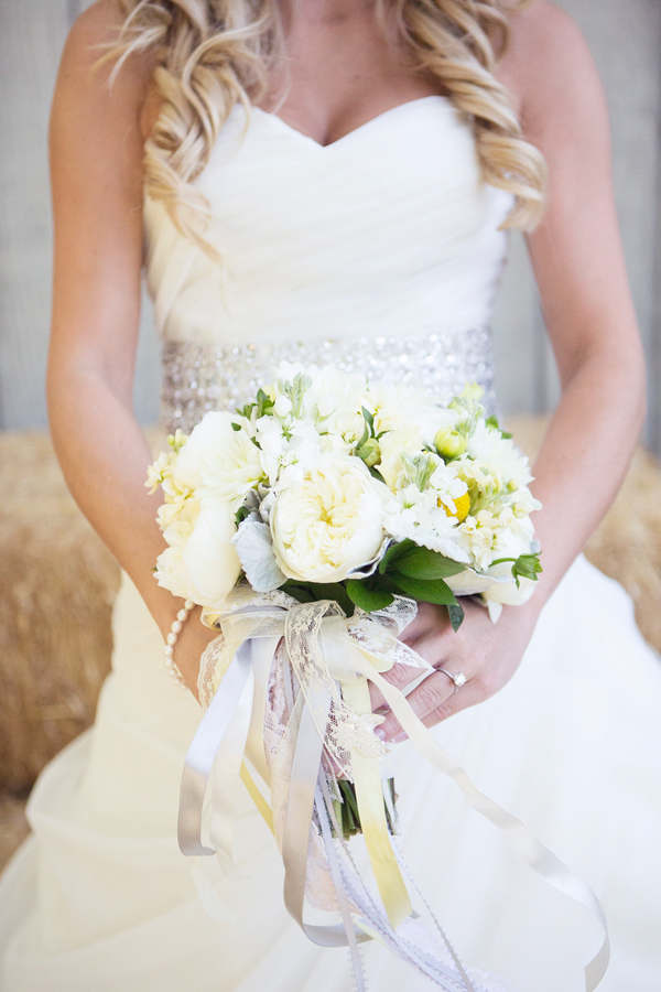 Wedding Photo by Christine Bentley Photography of bride with bouquet